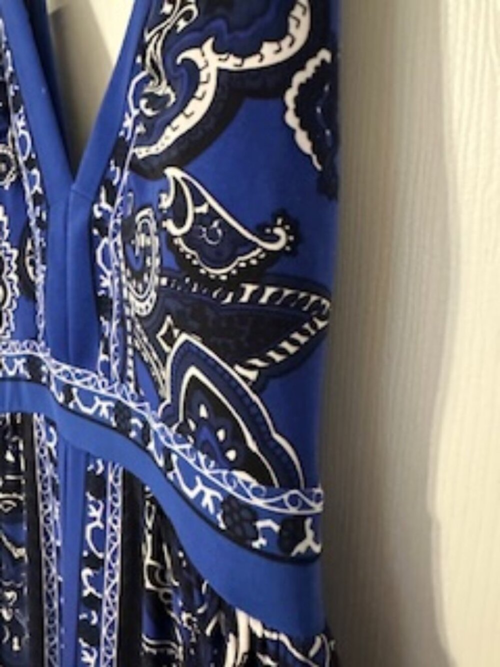 Colbalt blue maxi dress with lightly padded top Sz M